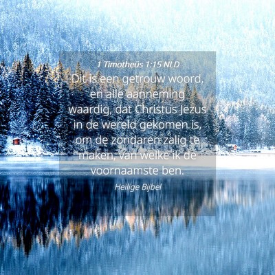Picture 04 - 1 Timotheüs 1:15 NLD - Dit is een getrouw woord, en alle aanneming - Bible Verse Picture