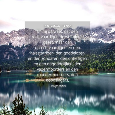 Picture 04 - 1 Timotheüs 1:9 NLD - En hij dit weet, dat den rechtvaardigen de wet - Bible Verse Picture