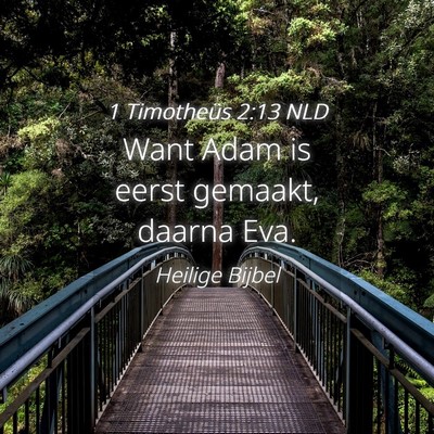 Picture 04 - 1 Timotheüs 2:13 NLD - Want Adam is eerst gemaakt, daarna - Bible Verse Picture