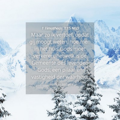 Picture 04 - 1 Timotheüs 3:15 NLD - Maar zo ik vertoef, opdat gij moogt weten, hoe - Bible Verse Picture