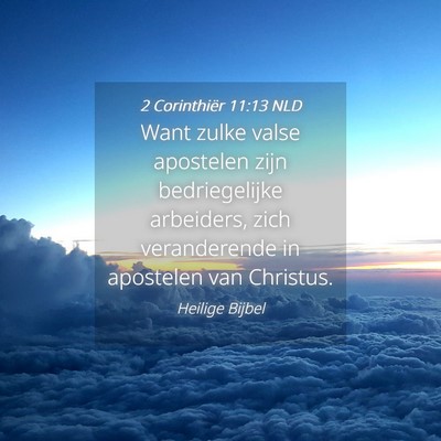 Picture 04 - 2 Corinthiër 11:13 NLD - Want zulke valse apostelen zijn bedriegelijke - Bible Verse Picture