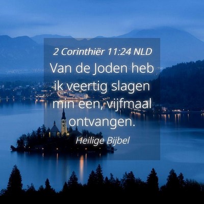 Picture 04 - 2 Corinthiër 11:24 NLD - Van de Joden heb ik veertig slagen min een, - Bible Verse Picture