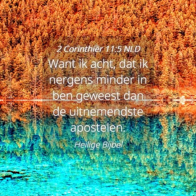 Picture 04 - 2 Corinthiër 11:5 NLD - Want ik acht, dat ik nergens minder in ben - Bible Verse Picture