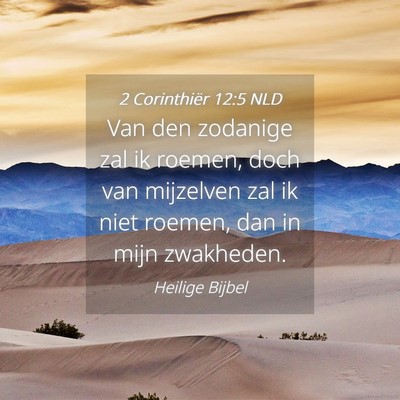 Picture 04 - 2 Corinthiër 12:5 NLD - Van den zodanige zal ik roemen, doch van - Bible Verse Picture