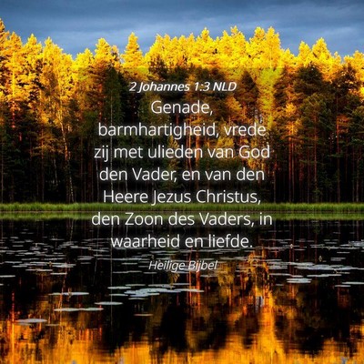 Picture 04 - 2 Johannes 1:3 NLD - Genade, barmhartigheid, vrede zij met ulieden van - Bible Verse Picture