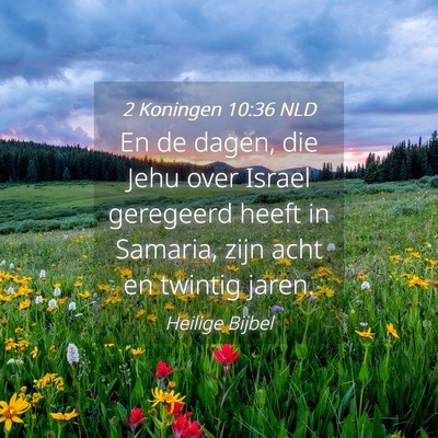 Picture 04 - 2 Koningen 10:36 NLD - En de dagen, die Jehu over Israel geregeerd heeft - Bible Verse Picture
