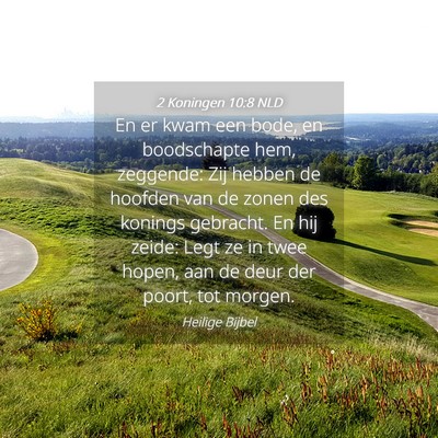 Picture 04 - 2 Koningen 10:8 NLD - En er kwam een bode, en boodschapte hem, - Bible Verse Picture
