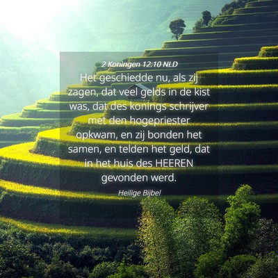 Picture 04 - 2 Koningen 12:10 NLD - Het geschiedde nu, als zij zagen, dat veel gelds - Bible Verse Picture
