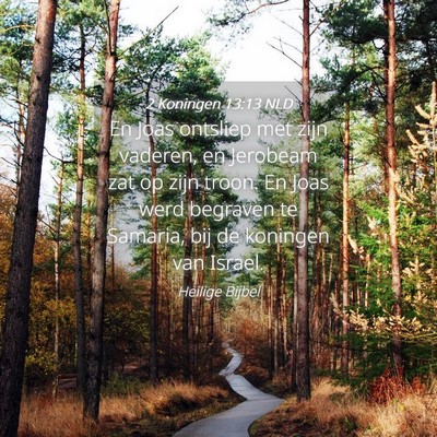 Picture 04 - 2 Koningen 13:13 NLD - En Joas ontsliep met zijn vaderen, en Jerobeam - Bible Verse Picture