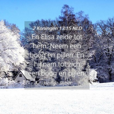 Picture 04 - 2 Koningen 13:15 NLD - En Elisa zeide tot hem: Neem een boog en pijlen. - Bible Verse Picture