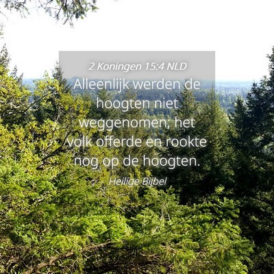 Picture 04 - 2 Koningen 15:4 NLD - Alleenlijk werden de hoogten niet weggenomen; het - Bible Verse Picture