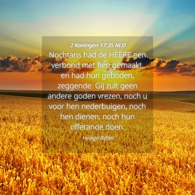 Picture 04 - 2 Koningen 17:35 NLD - Nochtans had de HEERE een verbond met hen - Bible Verse Picture