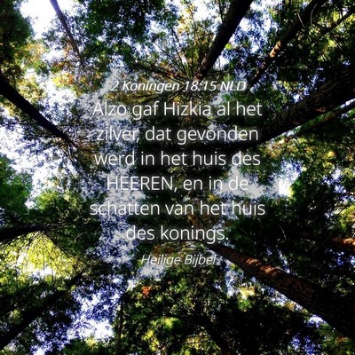 Picture 04 - 2 Koningen 18:15 NLD - Alzo gaf Hizkia al het zilver, dat gevonden werd - Bible Verse Picture