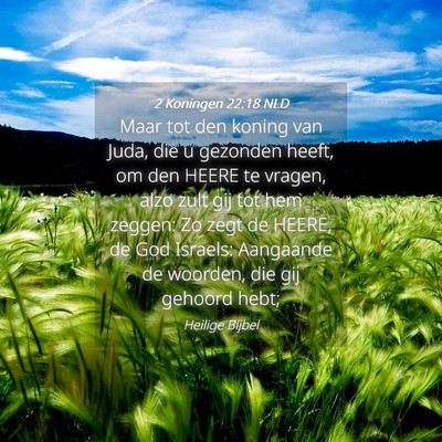 Picture 04 - 2 Koningen 22:18 NLD - Maar tot den koning van Juda, die u gezonden - Bible Verse Picture