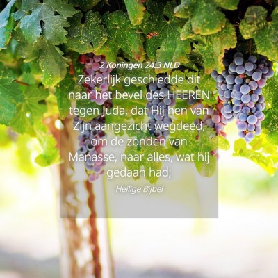 Picture 04 - 2 Koningen 24:3 NLD - Zekerlijk geschiedde dit naar het bevel des - Bible Verse Picture