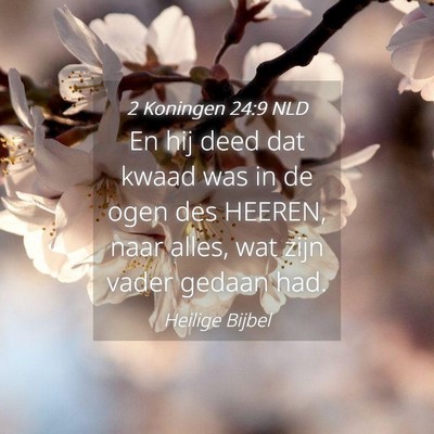 Picture 04 - 2 Koningen 24:9 NLD - En hij deed dat kwaad was in de ogen des HEEREN, - Bible Verse Picture