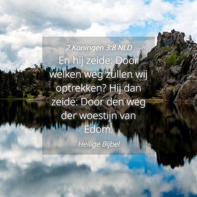 Picture 04 - 2 Koningen 3:8 NLD - En hij zeide: Door welken weg zullen wij - Bible Verse Picture