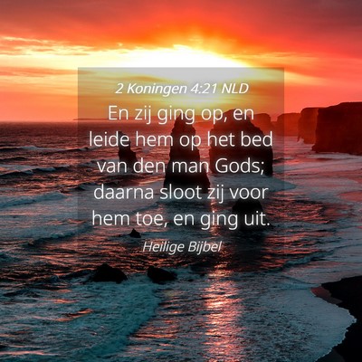 Picture 04 - 2 Koningen 4:21 NLD - En zij ging op, en leide hem op het bed van den - Bible Verse Picture