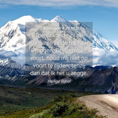Picture 04 - 2 Koningen 4:24 NLD - Toen zadelde zij de ezelin, en zeide tot haar - Bible Verse Picture