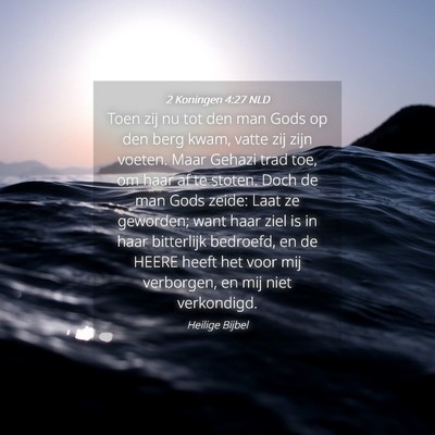 Picture 04 - 2 Koningen 4:27 NLD - Toen zij nu tot den man Gods op den berg kwam, - Bible Verse Picture