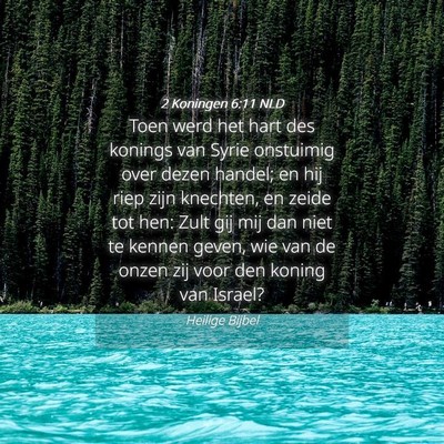 Picture 04 - 2 Koningen 6:11 NLD - Toen werd het hart des konings van Syrie - Bible Verse Picture