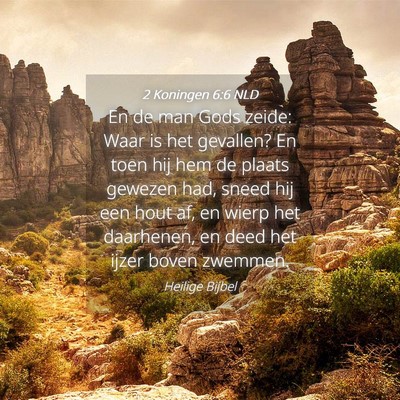 Picture 04 - 2 Koningen 6:6 NLD - En de man Gods zeide: Waar is het gevallen? En - Bible Verse Picture