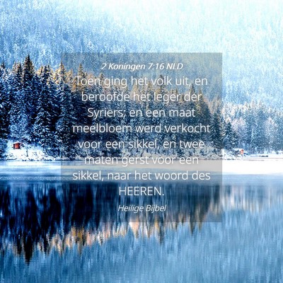 Picture 04 - 2 Koningen 7:16 NLD - Toen ging het volk uit, en beroofde het leger der - Bible Verse Picture