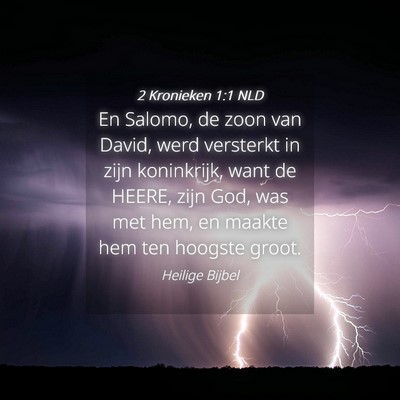 Picture 04 - 2 Kronieken 1:1 NLD - En Salomo, de zoon van David, werd versterkt in - Bible Verse Picture