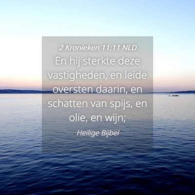 Picture 04 - 2 Kronieken 11:11 NLD - En hij sterkte deze vastigheden, en leide - Bible Verse Picture