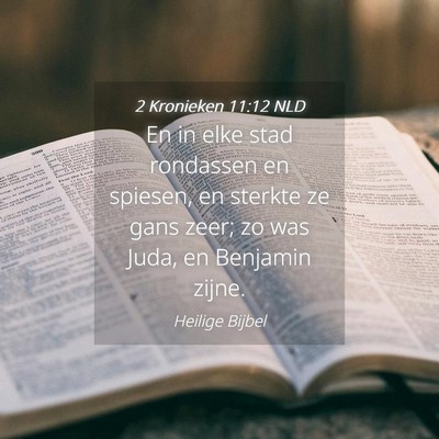 Picture 04 - 2 Kronieken 11:12 NLD - En in elke stad rondassen en spiesen, en sterkte - Bible Verse Picture