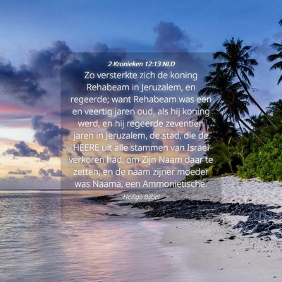 Picture 04 - 2 Kronieken 12:13 NLD - Zo versterkte zich de koning Rehabeam in - Bible Verse Picture