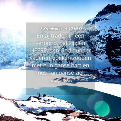 Picture 04 - 2 Kronieken 15:12 NLD - En zij traden in een verbond, dat zij den HEERE, - Bible Verse Picture