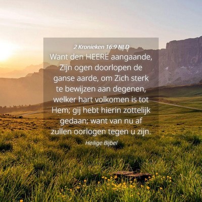 Picture 04 - 2 Kronieken 16:9 NLD - Want den HEERE aangaande, Zijn ogen doorlopen de - Bible Verse Picture