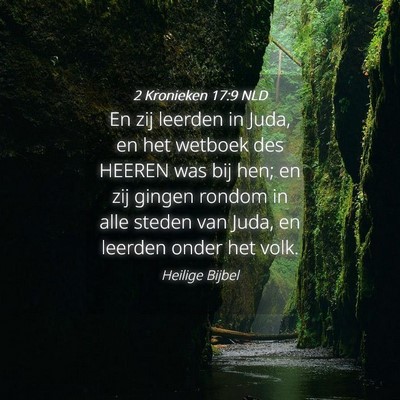 Picture 04 - 2 Kronieken 17:9 NLD - En zij leerden in Juda, en het wetboek des HEEREN - Bible Verse Picture