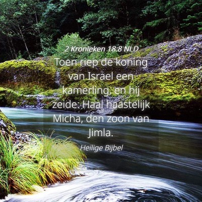 Picture 04 - 2 Kronieken 18:8 NLD - Toen riep de koning van Israel een kamerling, en - Bible Verse Picture
