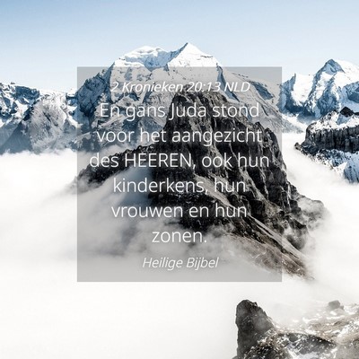 Picture 04 - 2 Kronieken 20:13 NLD - En gans Juda stond voor het aangezicht des - Bible Verse Picture