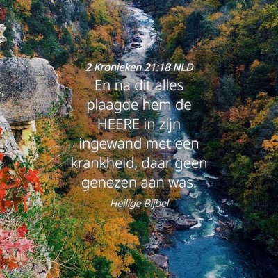 Picture 04 - 2 Kronieken 21:18 NLD - En na dit alles plaagde hem de HEERE in zijn - Bible Verse Picture