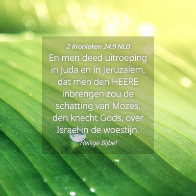 Picture 04 - 2 Kronieken 24:9 NLD - En men deed uitroeping in Juda en in Jeruzalem, - Bible Verse Picture
