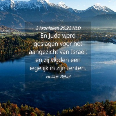 Picture 04 - 2 Kronieken 25:22 NLD - En Juda werd geslagen voor het aangezicht van - Bible Verse Picture