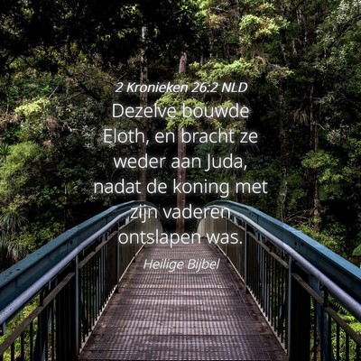 Picture 04 - 2 Kronieken 26:2 NLD - Dezelve bouwde Eloth, en bracht ze weder aan - Bible Verse Picture