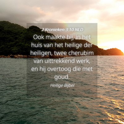 Picture 04 - 2 Kronieken 3:10 NLD - Ook maakte hij, in het huis van het heilige der - Bible Verse Picture