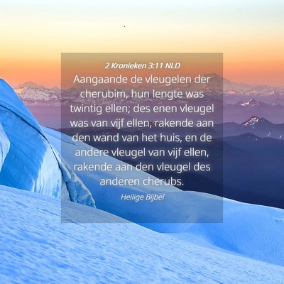 Picture 04 - 2 Kronieken 3:11 NLD - Aangaande de vleugelen der cherubim, hun lengte - Bible Verse Picture
