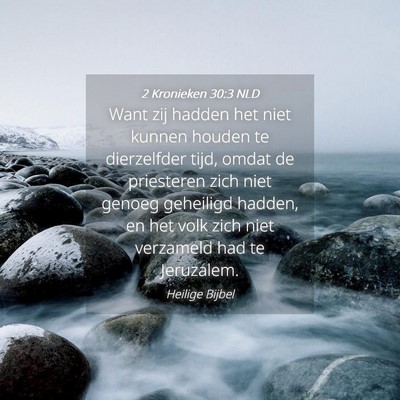 Picture 04 - 2 Kronieken 30:3 NLD - Want zij hadden het niet kunnen houden te - Bible Verse Picture