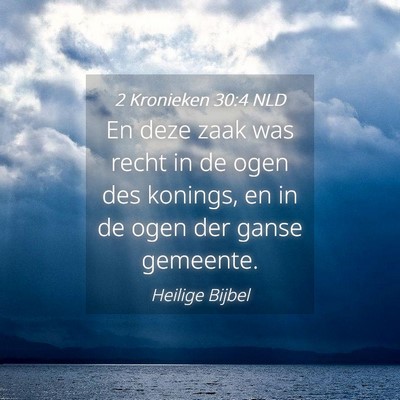 Picture 04 - 2 Kronieken 30:4 NLD - En deze zaak was recht in de ogen des konings, en - Bible Verse Picture