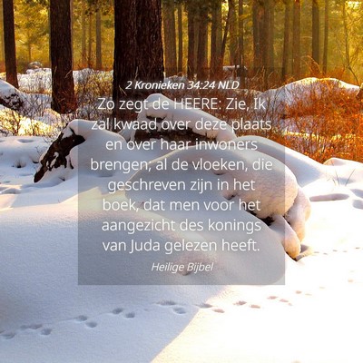 Picture 04 - 2 Kronieken 34:24 NLD - Zo zegt de HEERE: Zie, Ik zal kwaad over deze - Bible Verse Picture