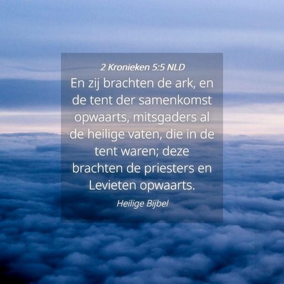 Picture 04 - 2 Kronieken 5:5 NLD - En zij brachten de ark, en de tent der samenkomst - Bible Verse Picture