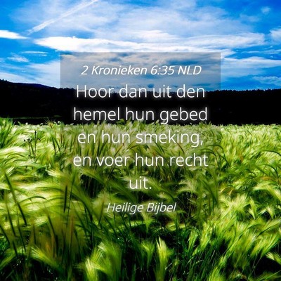 Picture 04 - 2 Kronieken 6:35 NLD - Hoor dan uit den hemel hun gebed en hun smeking, - Bible Verse Picture