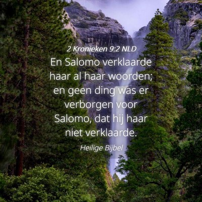 Picture 04 - 2 Kronieken 9:2 NLD - En Salomo verklaarde haar al haar woorden; en - Bible Verse Picture