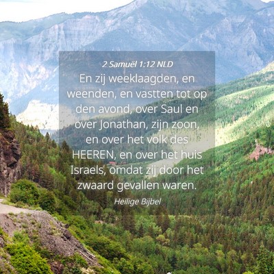 Picture 04 - 2 Samuël 1:12 NLD - En zij weeklaagden, en weenden, en vastten tot op - Bible Verse Picture