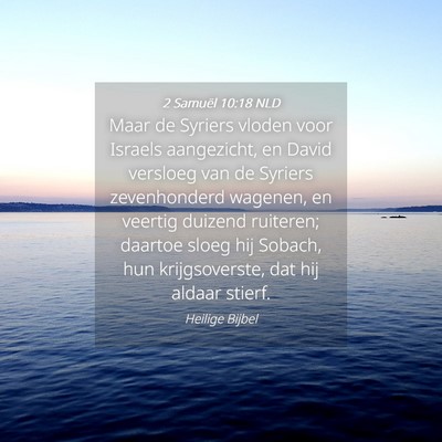 Picture 04 - 2 Samuël 10:18 NLD - Maar de Syriers vloden voor Israels aangezicht, - Bible Verse Picture
